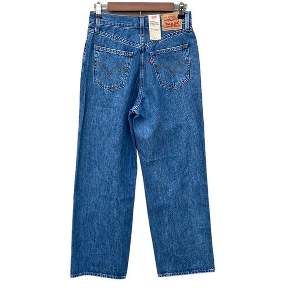 Levi’s High Waisted Relaxed Straight Ripped Jeans Women’s 26 Medium Wash NWT - Picture 5 of 10